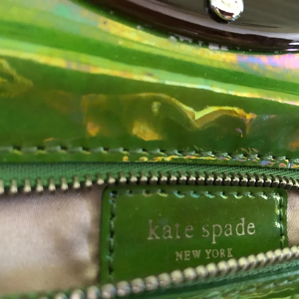 Kate Spade Jocelyn Green Patent Leather Clutch